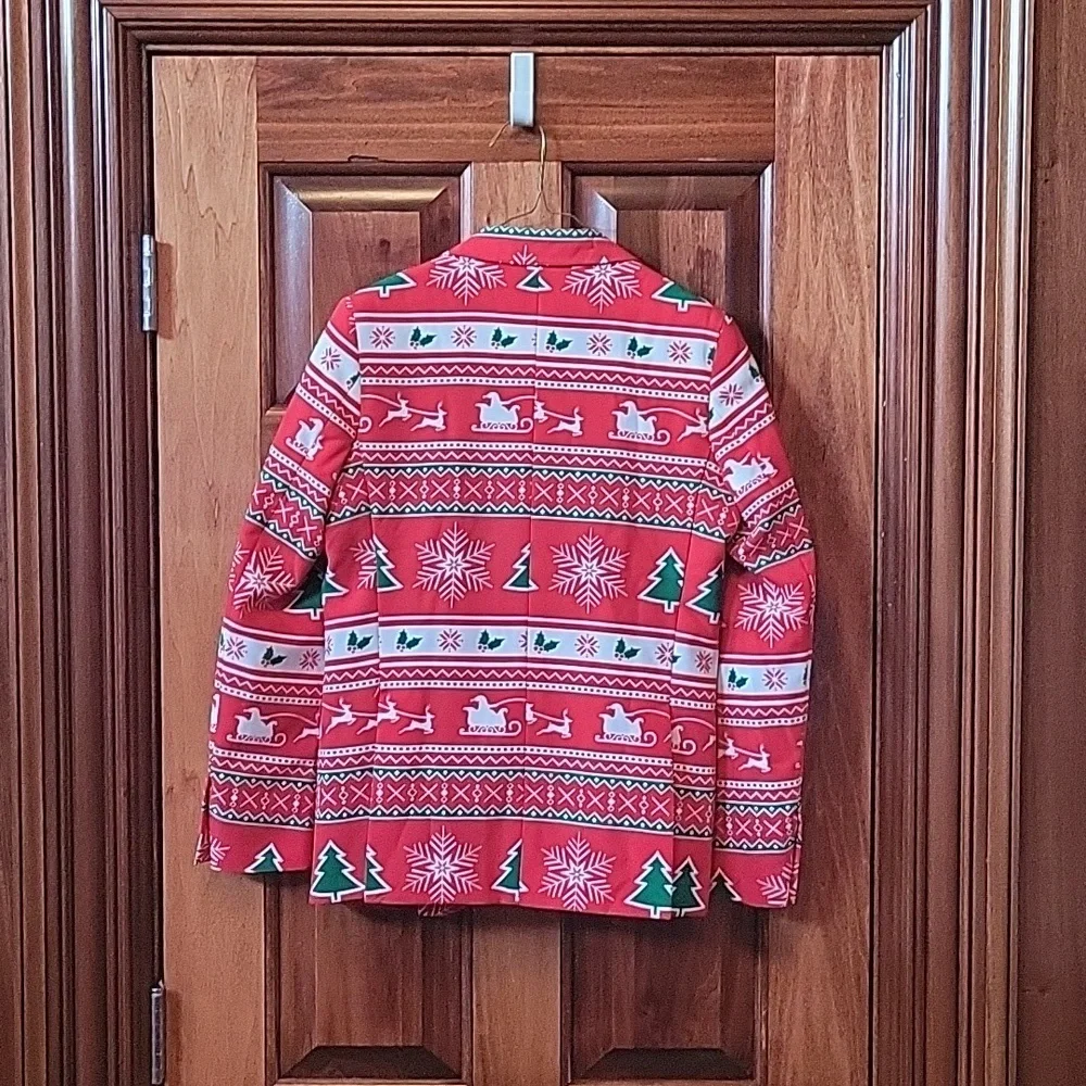 Boys OppoSuits Christmas Winter Wonderland 3 Piece Suit Size 14Y